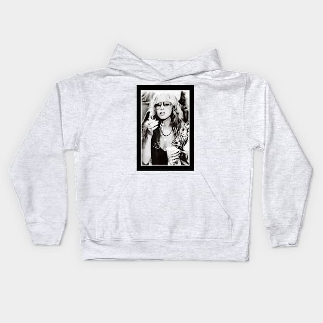 Stevie Nicks Vintage Kids Hoodie by woleswaeh